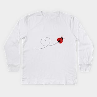 Lady Bug Love Kids Long Sleeve T-Shirt